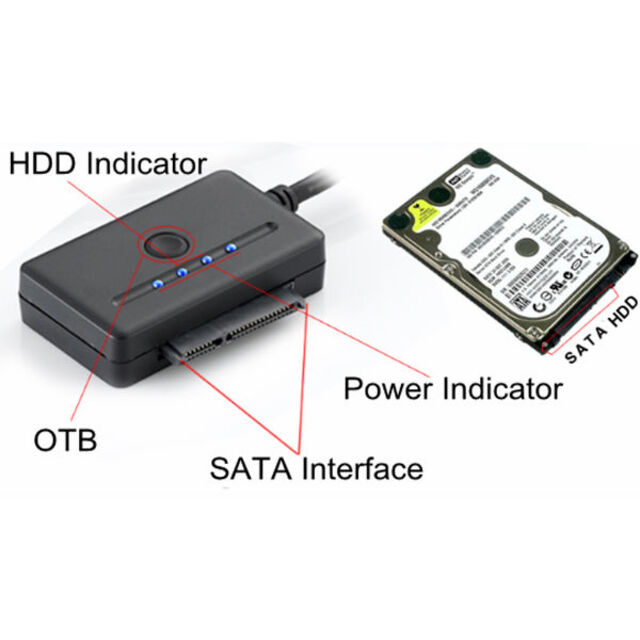 كابل محول Blueendless HDD USB 3.0 إلى SATA، سرعة عالية تصل إلى 5Gbps، 4 مؤشرات LED