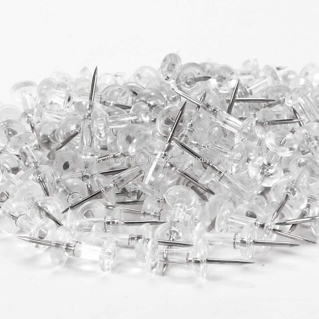 دبابيس ضغط بلاستيكية ملونة إبداعية بالجملة، 100 قطعة في صندوق، دبابيس تثبيت ثابتة للوحة الفلين وجدار الصور ولوازم مكتبية