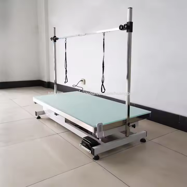 Mesa de peluquería canina eléctrica al por mayor con luz LED, mesa de aseo veterinaria