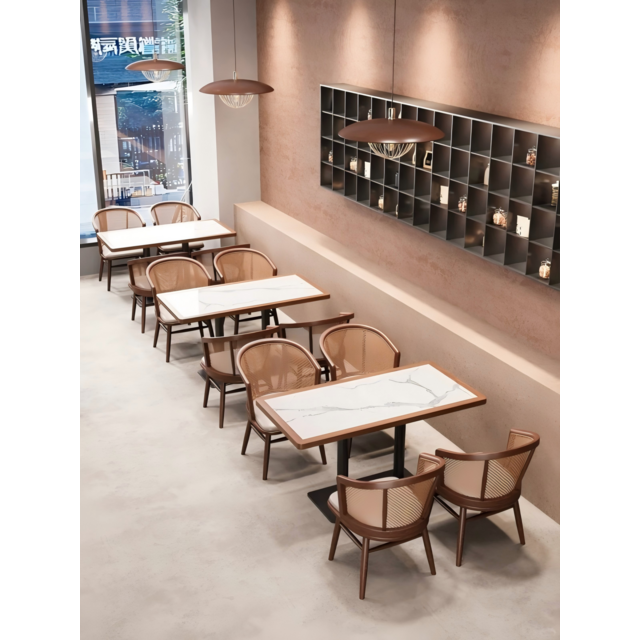Cabine de Restaurante Compacta para Espaços Pequenos, Assento Prático e Estético para Bistrôs