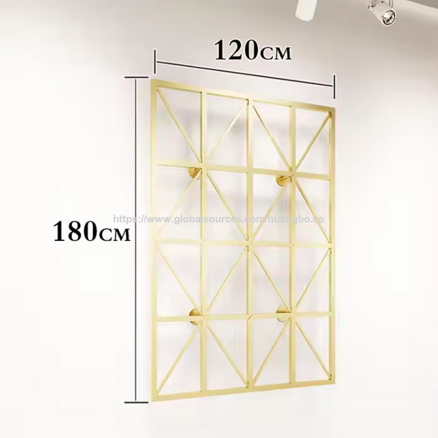 Maßgefertigte Bekleidungsgeschäft Möbel Boutique Schwerlast Goldener Kleiderständer Damenbekleidung Display Rack für Geschäfte