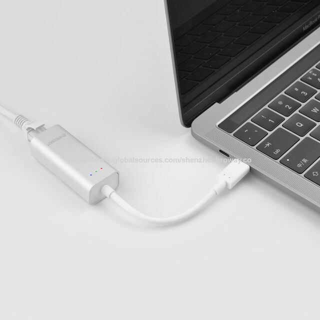 Convertidor Ethernet Broway Elegante, Soporta Convertidor USB Ethernet RJ45 de 10/100/1000Mbps