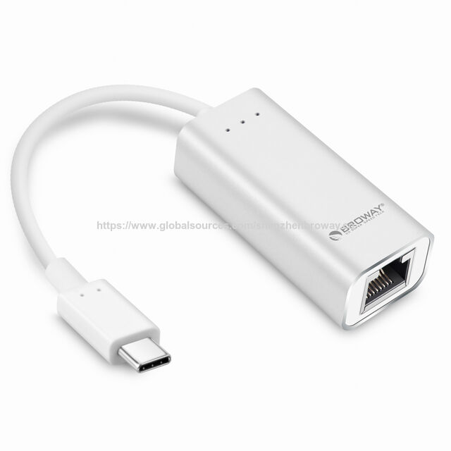 Convertidor Ethernet Broway Elegante, Soporta Convertidor USB Ethernet RJ45 de 10/100/1000Mbps