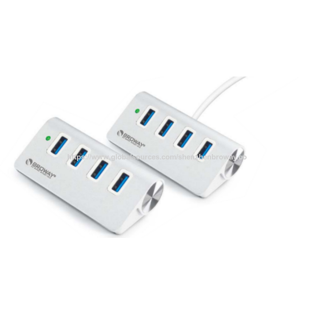 Concentrador USB 3.0 de 4 puertos Broway + Cargador de 3 puertos con salida de 2.4A para expandir el concentrador USB de PC y portátil