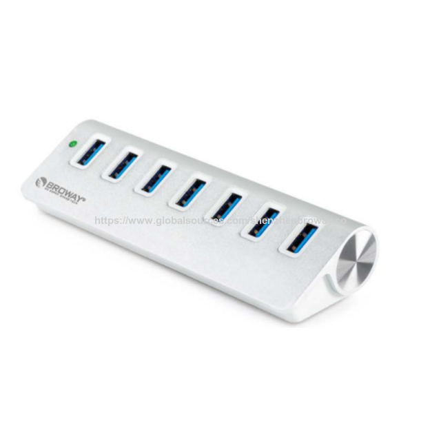 Concentrador USB 3.0 de 4 puertos Broway + Cargador de 3 puertos con salida de 2.4A para expandir el concentrador USB de PC y portátil