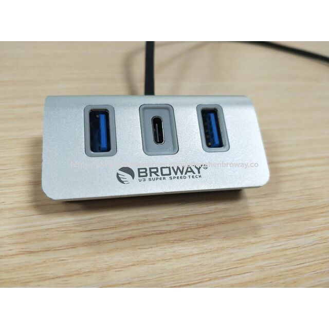 Concentrador USB 3.0 de 4 puertos Broway + Cargador de 3 puertos con salida de 2.4A para expandir el concentrador USB de PC y portátil