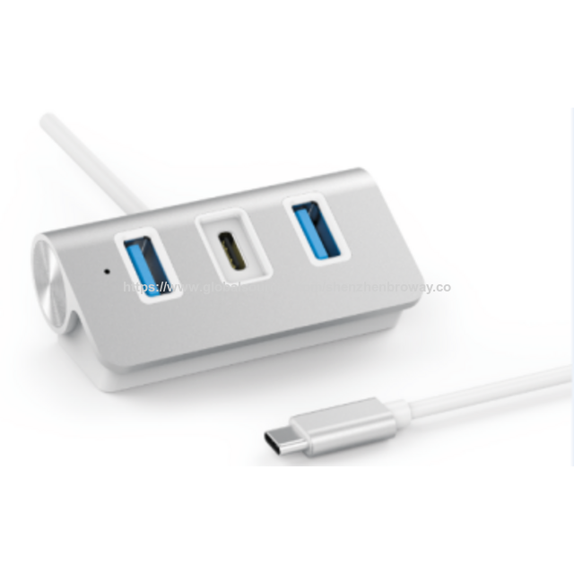 Concentrador USB 3.0 de 4 puertos Broway + Cargador de 3 puertos con salida de 2.4A para expandir el concentrador USB de PC y portátil