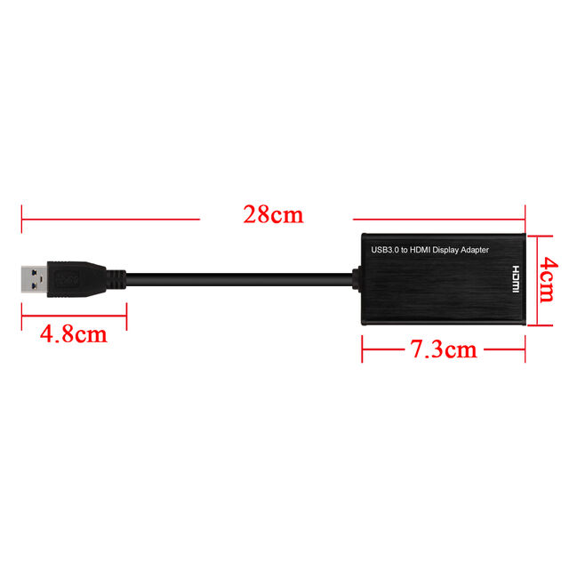 Adaptador USB 3.0 a HDMI / 1080P / Extensión Multimonitor Sincronizada