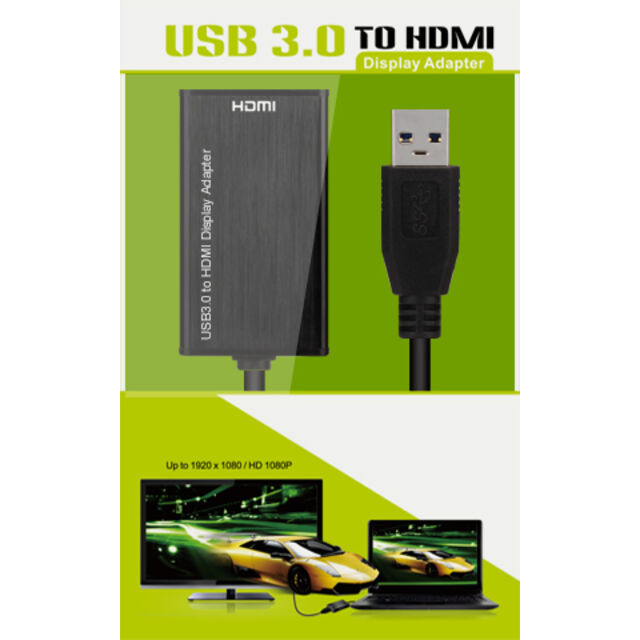 Adaptador USB 3.0 a HDMI / 1080P / Extensión Multimonitor Sincronizada