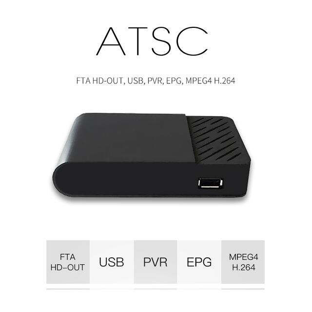 Convertisseur Numérique ATSC Tuner TV ATSC Récepteur TV Numérique Boîtier TV MPEG-4