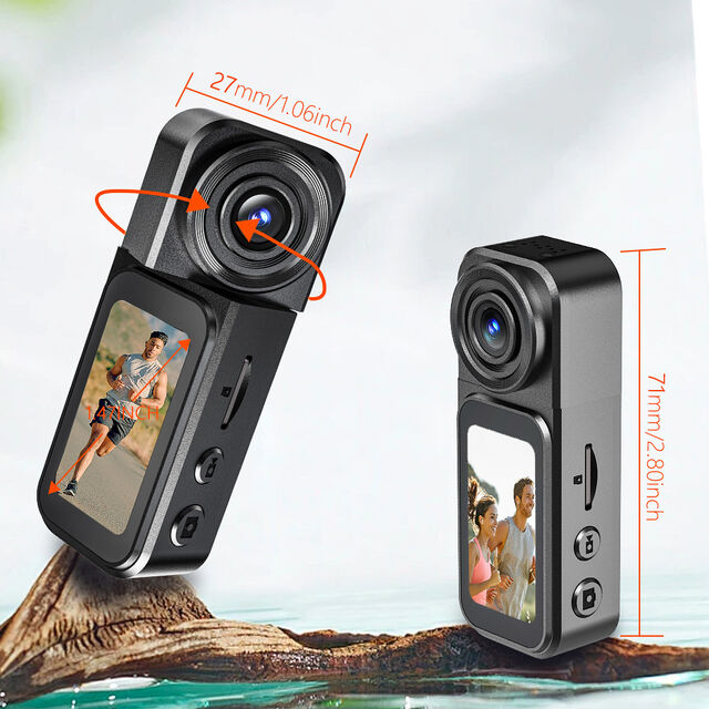 Mini Caméra Sport Vandlion A75 4K Écran Tactile WiFi pour Prises de Vue POV, Aimant Puissant, Convient pour la Randonnée et le Vélo