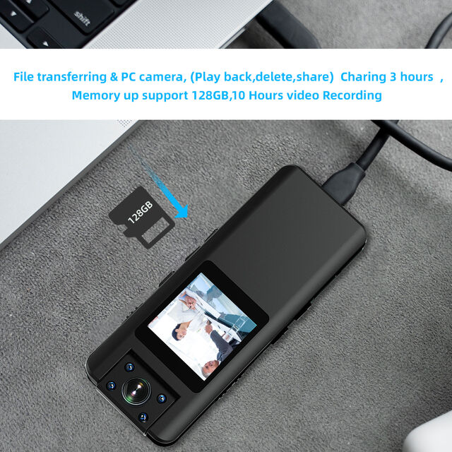 Cámara Corporal Mini Vandlion A22, Batería 2200mAh, Grabación Larga Duración FHD 1080P, Cámara Corporal con Detección de Movimiento y Visión Nocturna