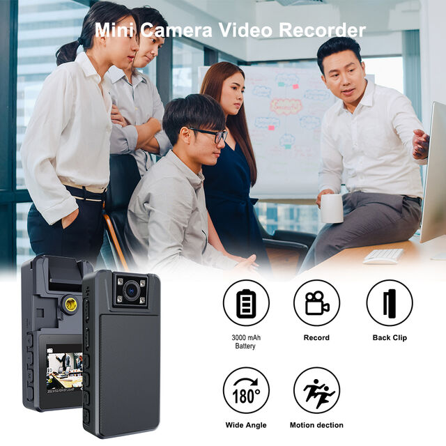 Cámara Mini HD Vandlion A39 1080P 3000mAh Videocámara Portátil Pequeña con Rotación de 180 Grados, Cámara Deportiva DV para Bicicleta y Coche