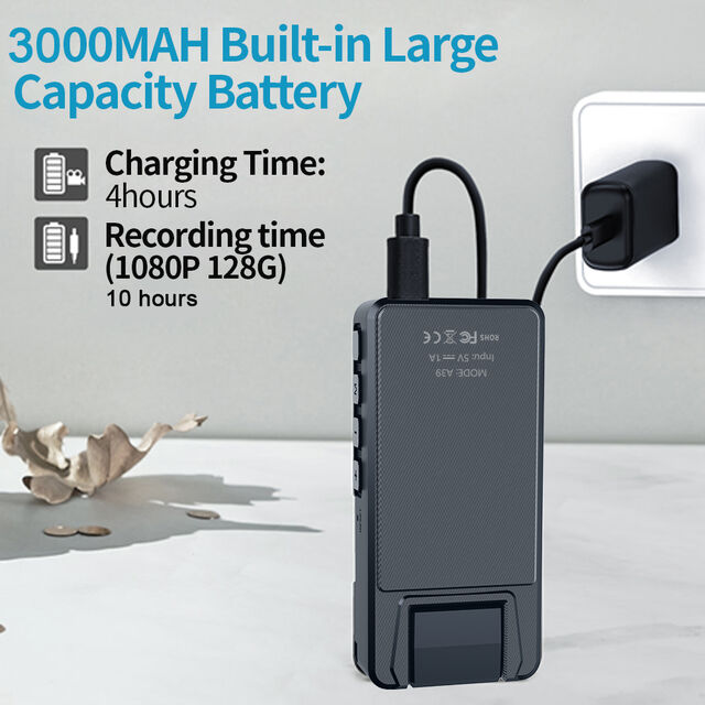 Cámara Mini HD Vandlion A39 1080P 3000mAh Videocámara Portátil Pequeña con Rotación de 180 Grados, Cámara Deportiva DV para Bicicleta y Coche