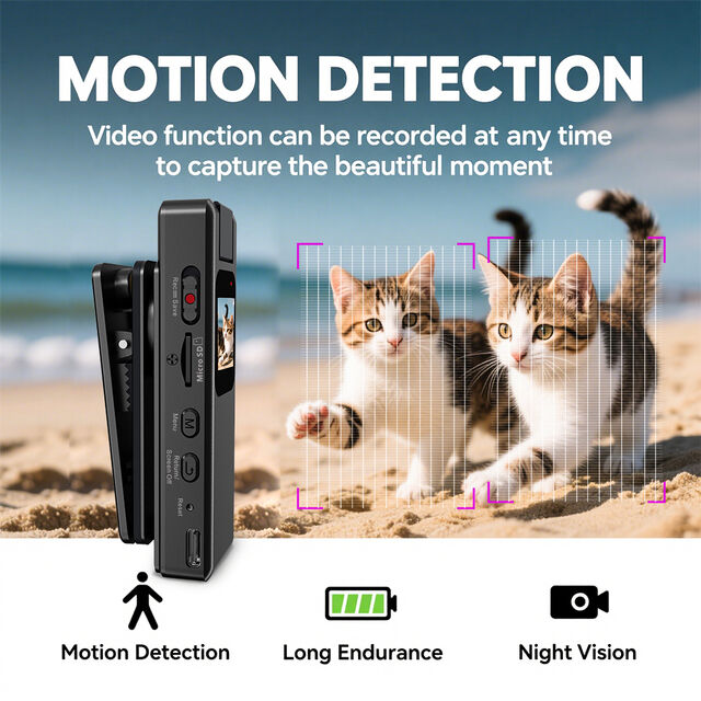 Mini Cámara Vandlion A57 HD 1080P con Detección de Movimiento, Grabadora de Voz, Batería Grande de 1000mAh, Videocámaras Deportivas DV