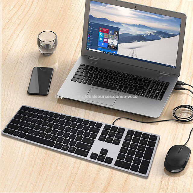 Teclado de escritório multimídia fino com fio USB ergonômico padrão britânico em promoção