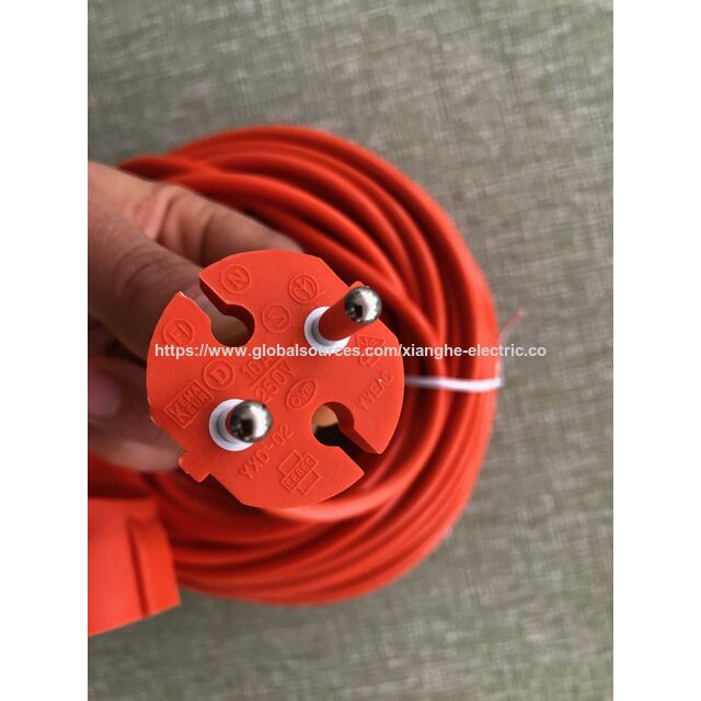 Europäischer Typ Stecker-Verlängerungskabel für Buchse und Stecker ohne Erdung