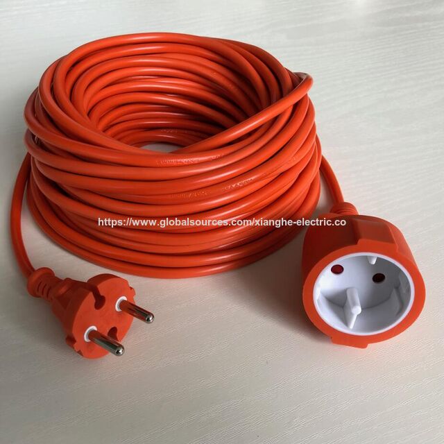 Europäischer Typ Stecker-Verlängerungskabel für Buchse und Stecker ohne Erdung