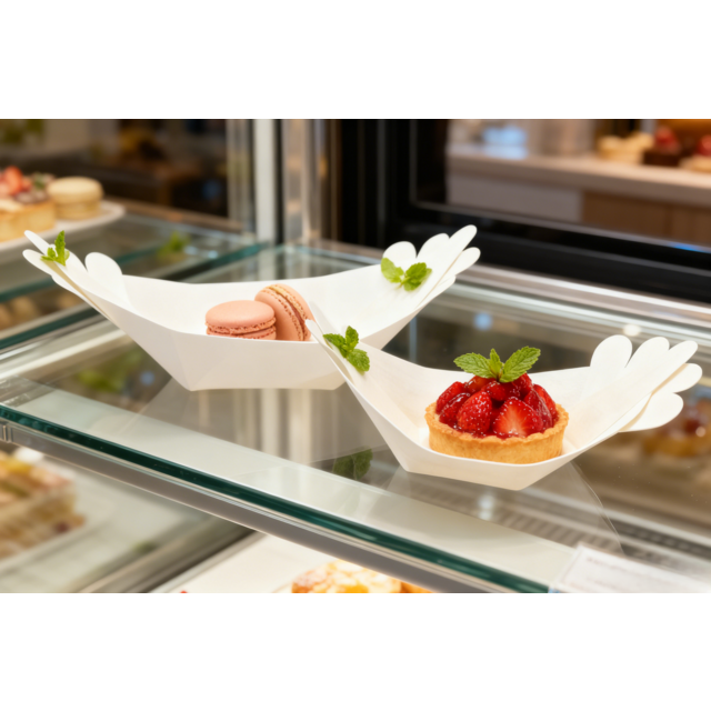 Bandeja Desechable de Madera para Alimentos, Grado Alimenticio, para Sushi y Salsas
