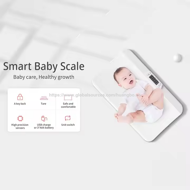 Balança Digital Eletrônica Profissional para Bebês Recém-Nascidos, Animais de Estimação e Crianças Pequenas com Display LCD ABS, Medidor de Peso e Crescimento até 30 kg