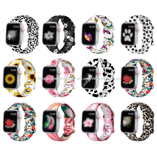 Correas de Silicona para Smartwatch de Diseñador, Doble Capa Grabada, 20mm 22mm, Banda iWatch para Apple Watch Series 8 7 6 SE 5 4