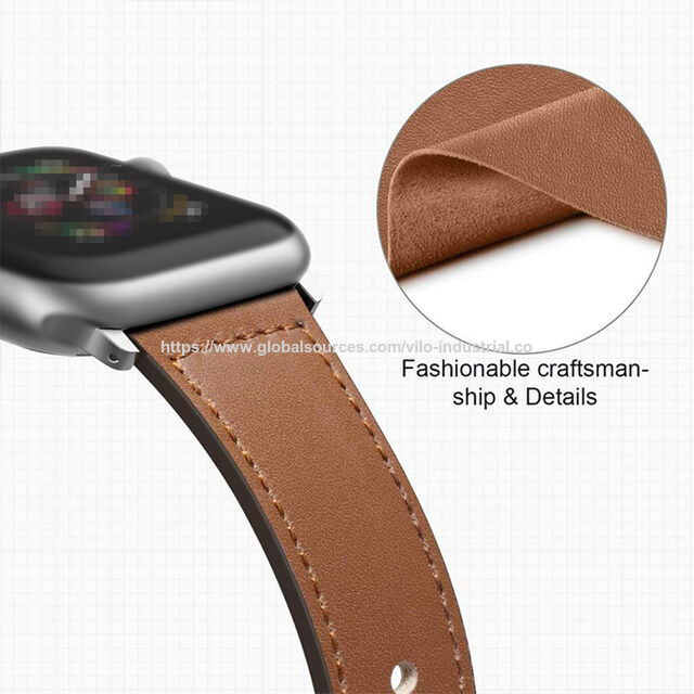 Pulsera de Cuero Genuino Vintage para iWatch, Compatible con Apple Watch Ultra SE Series 8 7 6 5, Correa Deportiva Retro