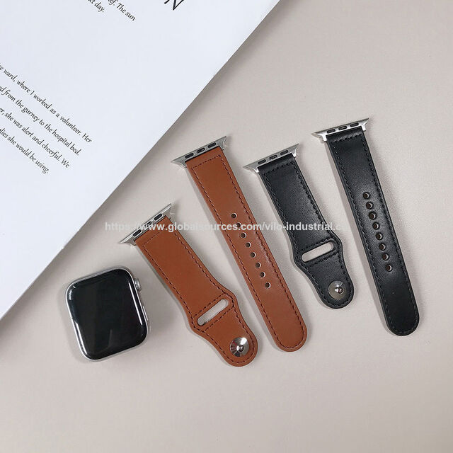 Pulsera de Cuero Genuino Vintage para iWatch, Compatible con Apple Watch Ultra SE Series 8 7 6 5, Correa Deportiva Retro