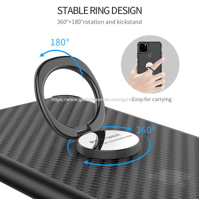 Casing Pelindung Ponsel 11 Pro Anti-guncang dengan Kick Stand Cincin yang Stabil dan Dapat Diputar untuk Kendaraan