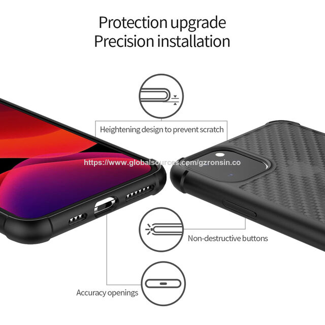 Casing Pelindung Ponsel 11 Pro Anti-guncang dengan Kick Stand Cincin yang Stabil dan Dapat Diputar untuk Kendaraan