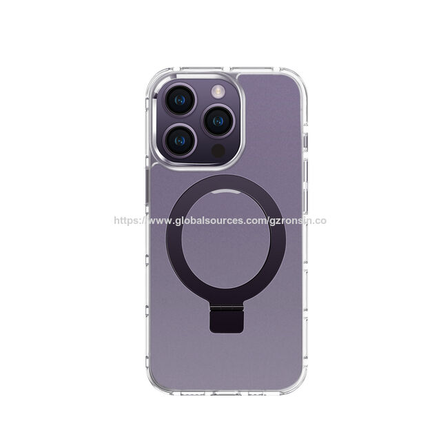 Nova Capa de Celular Transparente com Suporte Magsafe, Carregamento Sem Fio, Anti-choque e Design de Moda de Alta Qualidade