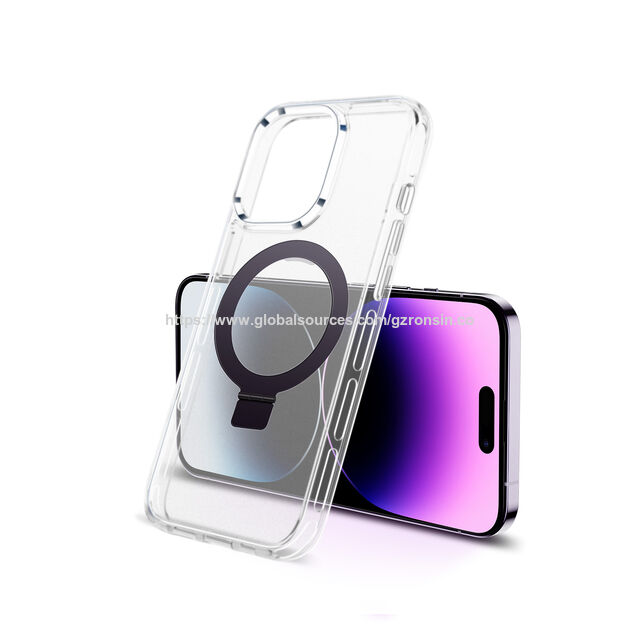 Nova Capa de Celular Transparente com Suporte Magsafe, Carregamento Sem Fio, Anti-choque e Design de Moda de Alta Qualidade