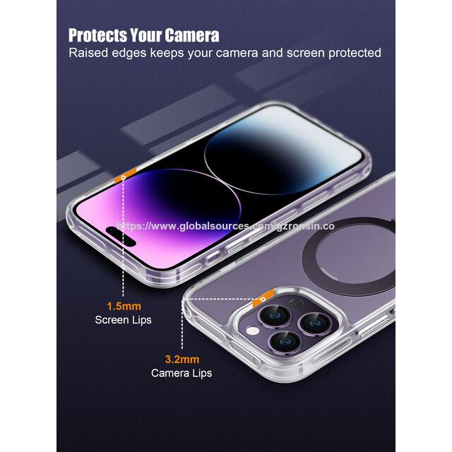 Nova Capa de Celular Transparente com Suporte Magsafe, Carregamento Sem Fio, Anti-choque e Design de Moda de Alta Qualidade