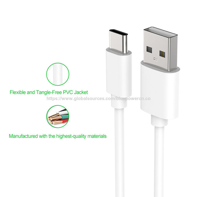 Heißverkauf 2.4A PVC USB A zu Typ C USB 2.0 Kabel für Mobiltelefone