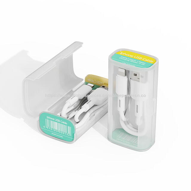 2023 Nuevo Diseño Exhibidor Set de Cables USB para iPhone Tipo C Micro C a C Cable Set Caja para iPhone