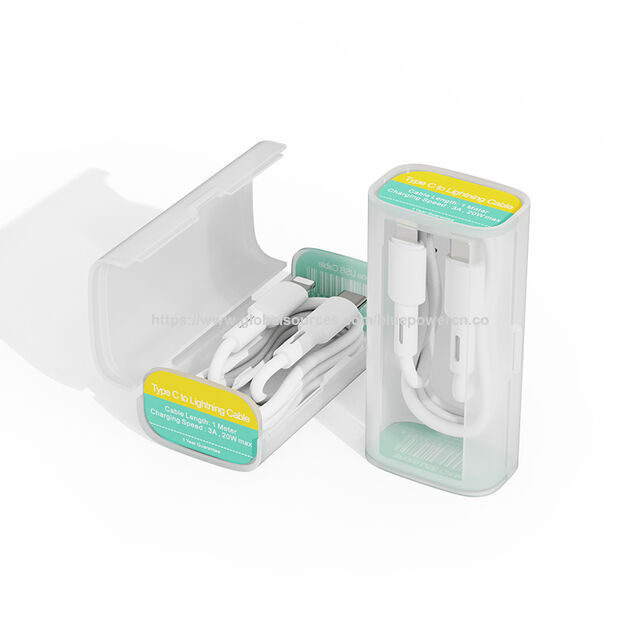 2023 Nuevo Diseño Exhibidor Set de Cables USB para iPhone Tipo C Micro C a C Cable Set Caja para iPhone