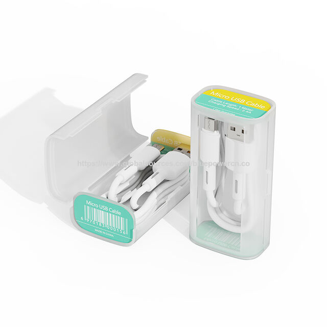 2023 Nuevo Diseño Exhibidor Set de Cables USB para iPhone Tipo C Micro C a C Cable Set Caja para iPhone