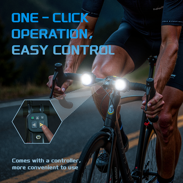 Feu Arrière de Vélo Étanche OEM avec Télécommande Sans Fil - Indicateurs de Virage LED Avant et Arrière avec Freinage pour le Cyclisme Nocturne