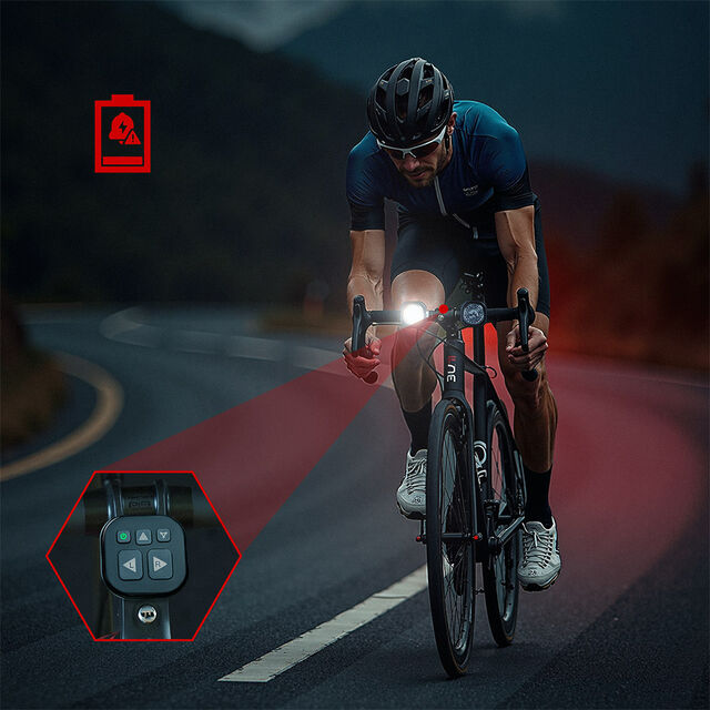 Feu Arrière de Vélo Étanche OEM avec Télécommande Sans Fil - Indicateurs de Virage LED Avant et Arrière avec Freinage pour le Cyclisme Nocturne