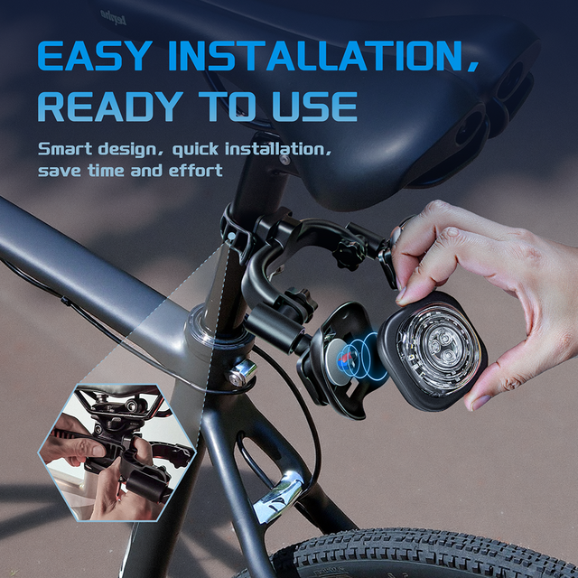Feu Arrière de Vélo Étanche OEM avec Télécommande Sans Fil - Indicateurs de Virage LED Avant et Arrière avec Freinage pour le Cyclisme Nocturne