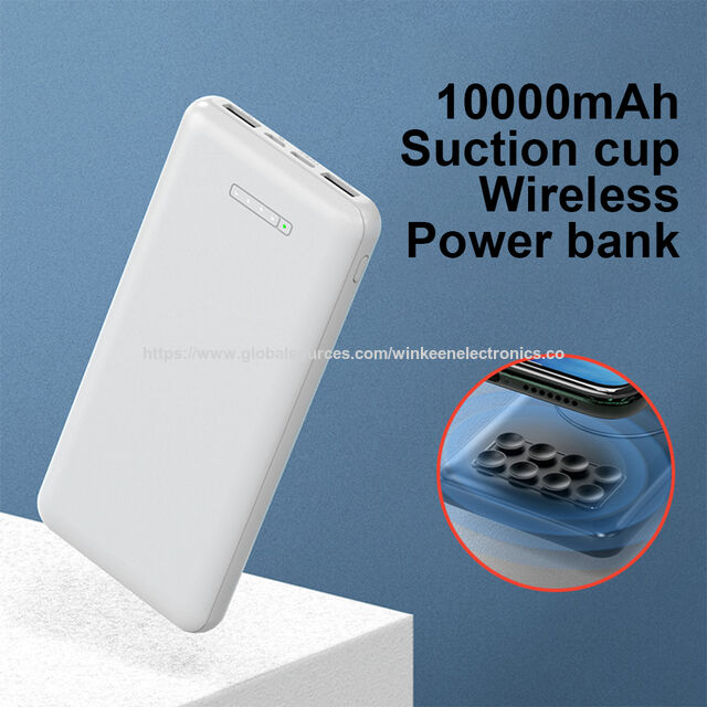 OEM 10000mAh Qi Wireless Powerbank mit Saugnapf, 10000mAh Mini-Akkuladegerät