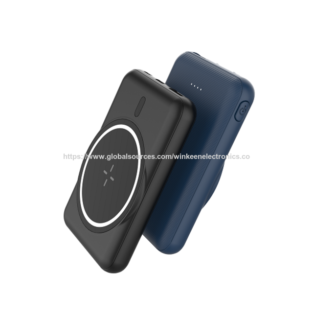 Schlanke 5000mAh Magnetische Powerbank 5W mit Typ-C-Ausgang und Handyhalterung