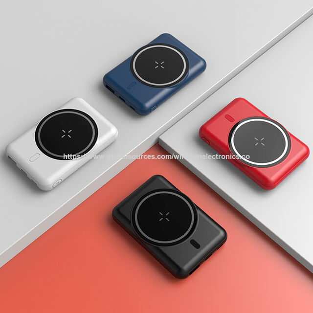 Schlanke 5000mAh Magnetische Powerbank 5W mit Typ-C-Ausgang und Handyhalterung