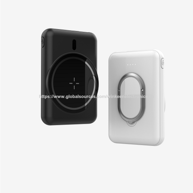 Schlanke 5000mAh Magnetische Powerbank 5W mit Typ-C-Ausgang und Handyhalterung