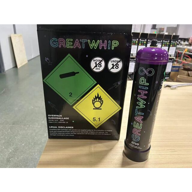 Cilindro de Nitrógeno de Acero al Carbono Desechable Personalizado de Alta Presión 1L, Ecológico, Certificado TPED, Apto para Horno, Herramientas para Postres, Crema