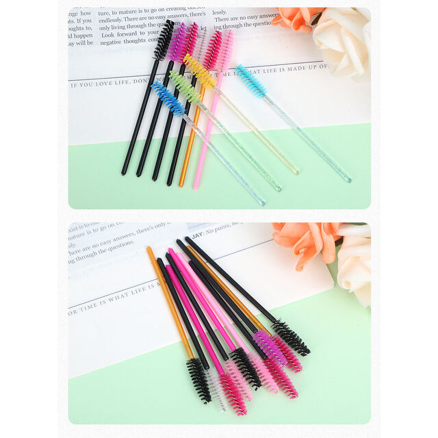 Brosse Spirale pour Cils, Tige Solide en Cristal, Peigne à Cils, Outil de Beauté pour Cils