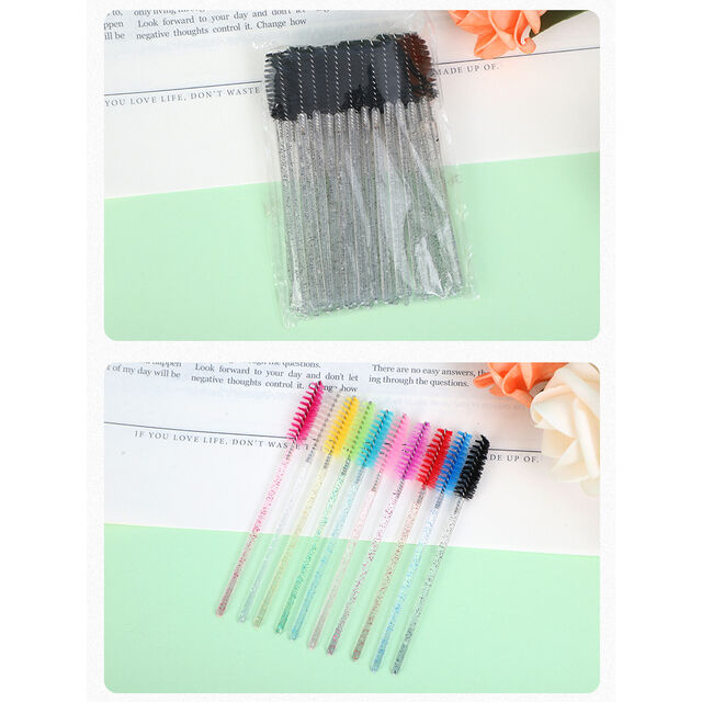 Brosse Spirale pour Cils, Tige Solide en Cristal, Peigne à Cils, Outil de Beauté pour Cils