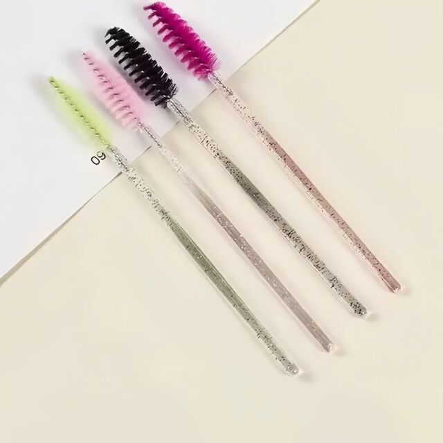 Brosse Spirale pour Cils, Tige Solide en Cristal, Peigne à Cils, Outil de Beauté pour Cils