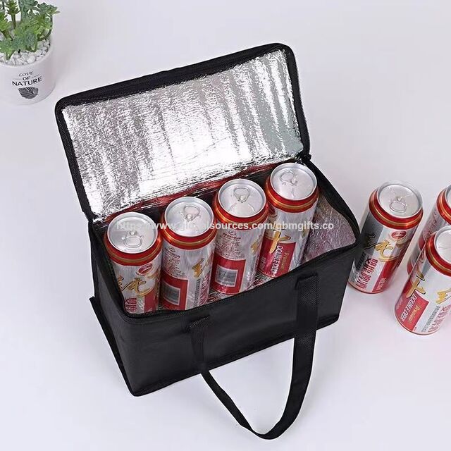 PVC Promotional insulated bags sandwich holders resistant with zipper closure& nylon handle isothermal inside in aluminum