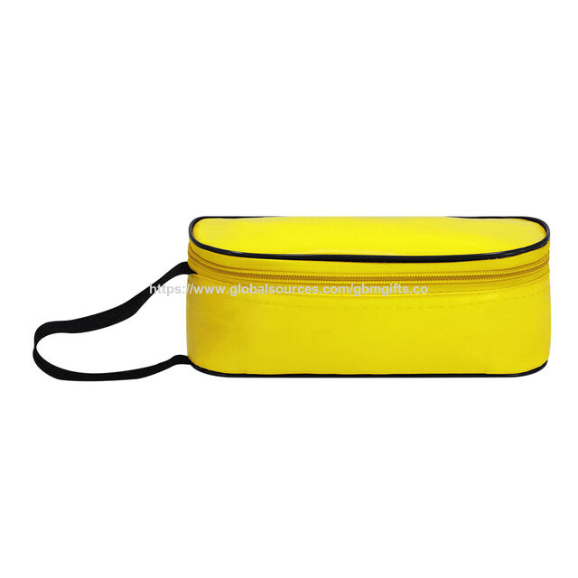 PVC Promotional insulated bags sandwich holders resistant with zipper closure& nylon handle isothermal inside in aluminum