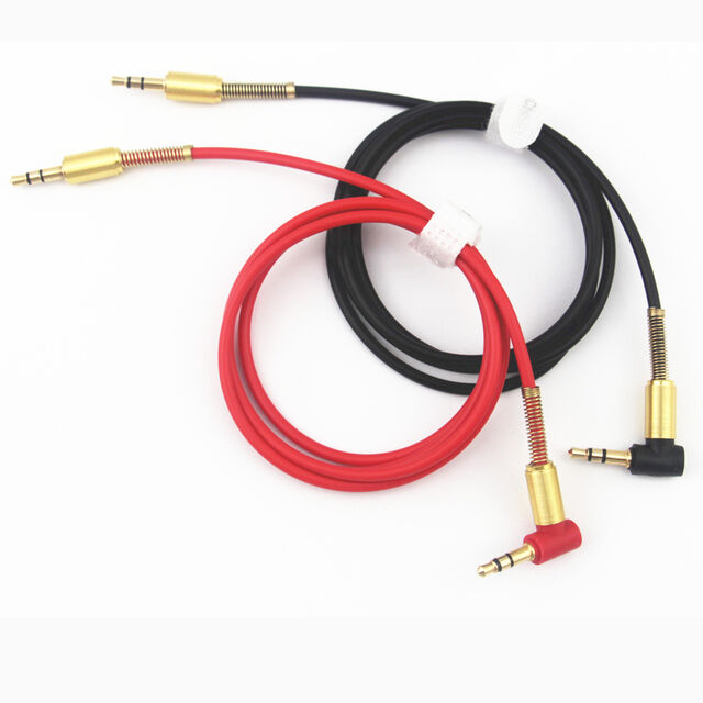 Cable Auxiliar Jack Macho a Macho de 3.5mm, Ángulo Recto de 90 Grados, Cables de Audio para Estéreos de Coche